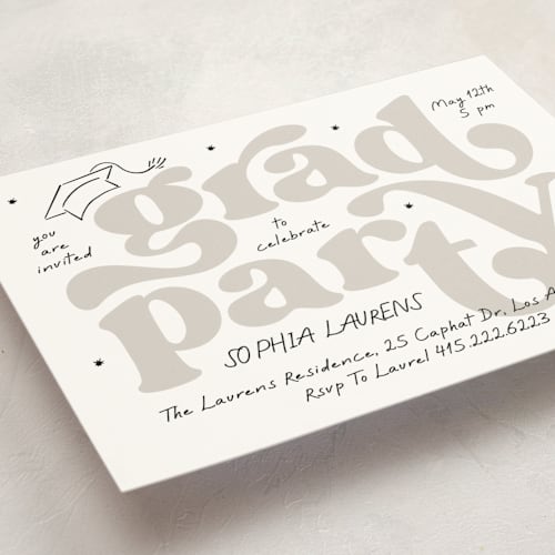 This is a ink graduation invitations with standard by Tamara Hilje called marker printing on signature in petite