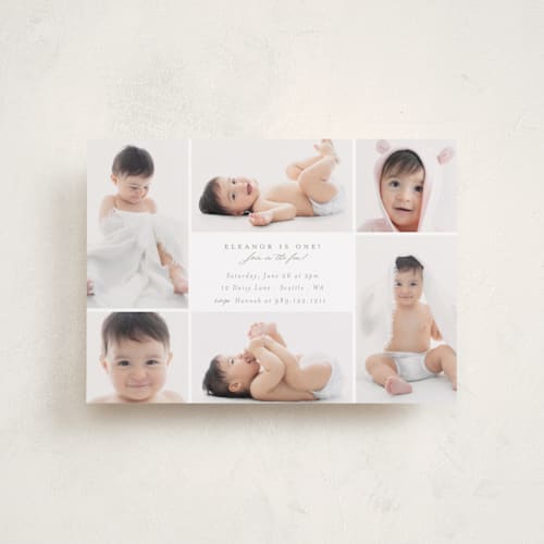 This is a cloud petite kids birthday invitations with standard by Hudson meet Rose called join in the fun! printing on recycled smooth signature in petite