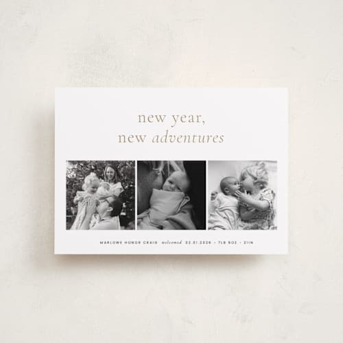 This is a ink babys first christmas with standard by Blustery August called awaits printing on recycled smooth signature in petite