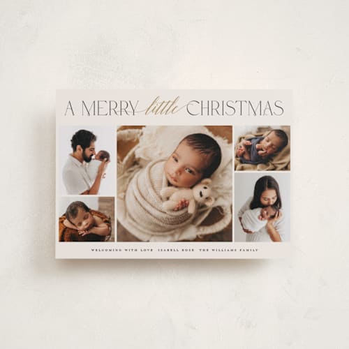 This is a eggnog babys first christmas with standard by Benita Crandall called new addition printing on recycled smooth signature in petite