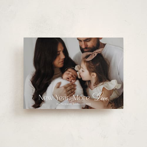 This is a snow babys first christmas with standard by Angela Garrick called more love printing on recycled smooth signature in petite