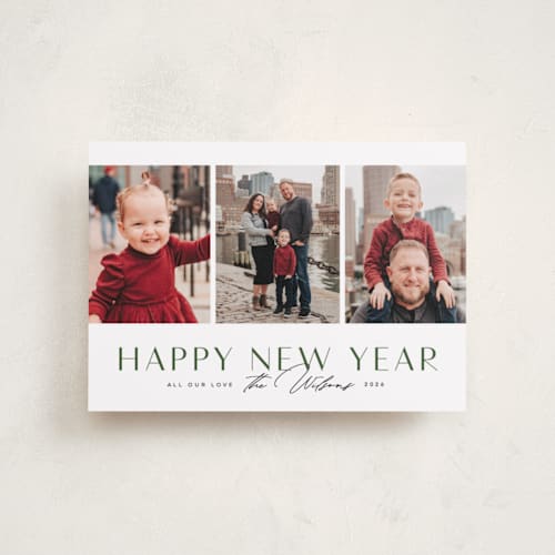 This is a pine petite holiday cards with standard by Michelle Taylor called classic mix printing on recycled smooth signature in petite