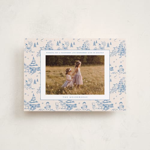 This is a frost petite holiday cards with standard by Teju Reval called disney's holiday pooh printing on recycled smooth signature in petite