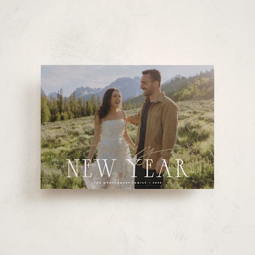 This is a twinkle lights petite holiday cards with standard by Wildfield Paper Co called very merry christmas! printing on recycled smooth signature in petite