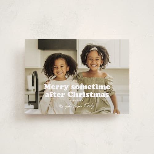 This is a snowflake petite holiday cards with standard by Hudson meet Rose called sometime printing on recycled smooth signature in petite