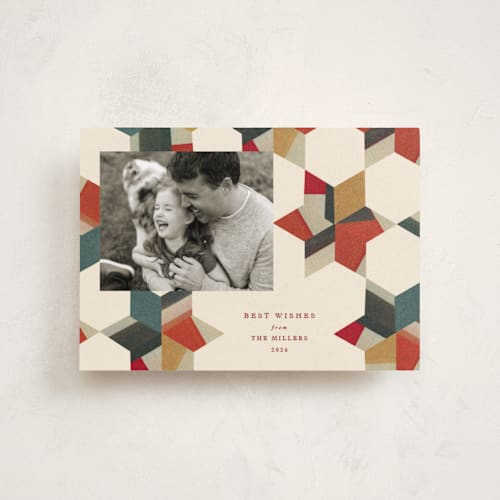 This is a cinnamon petite holiday cards with standard by Sumak Studio called paper craft printing on recycled smooth signature in petite