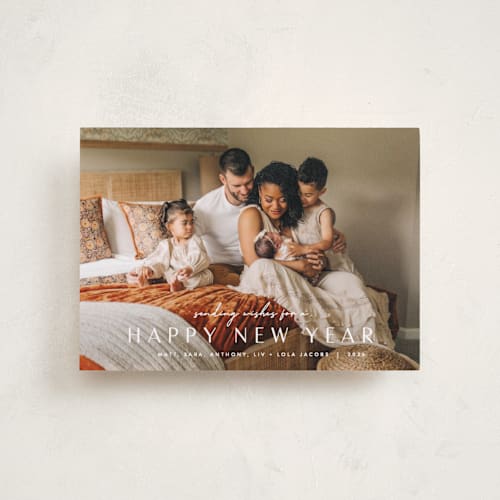 This is a snow petite holiday cards with standard by JoAnn Jinks called minimal headline printing on recycled smooth signature in petite