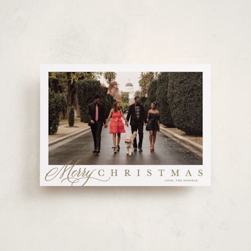 This is a honey petite holiday cards with standard by Carolyn MacLaren called footnote printing on recycled smooth signature in petite