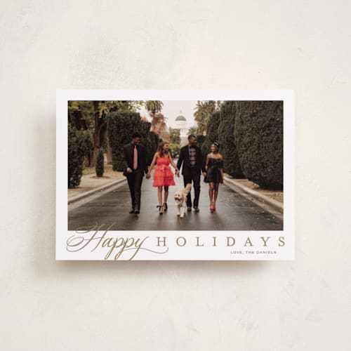 This is a honey petite holiday cards with standard by Carolyn MacLaren called footnote printing on recycled smooth signature in petite