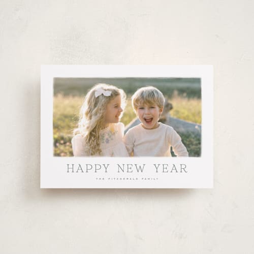 This is a fir petite holiday cards with standard by Wildfield Paper Co called winter daisy printing on recycled smooth signature in petite