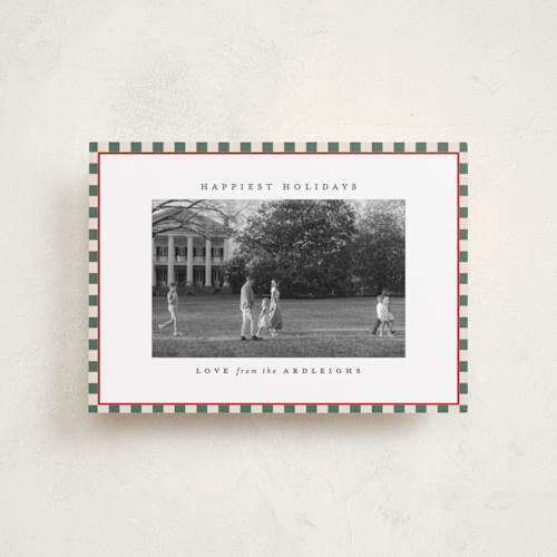 This is a spruce petite holiday cards with standard by Kristie Kern called the charleston printing on recycled smooth signature in petite