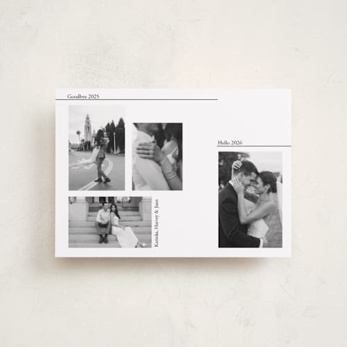 This is a silk petite holiday cards with standard by Anne Retter - SchoepfergeistArt called new minimal year printing on recycled smooth signature in petite