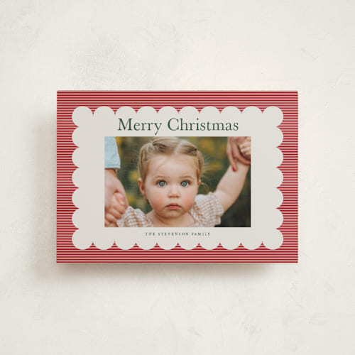 This is a cherry petite holiday cards with standard by Nicoletta Savod called charm printing on recycled smooth signature in petite