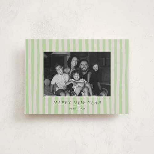 This is a sage petite holiday cards with standard by Alicia Schultz called soft ambience printing on recycled smooth signature in petite