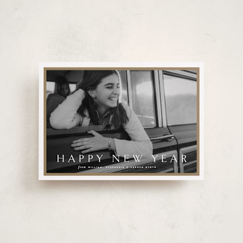 This is a cotton petite holiday cards with standard by Amy Kross called winds printing on recycled smooth signature in petite