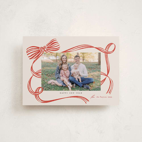 This is a holy berry petite holiday cards with standard by Carrie ONeal called neddy printing on recycled smooth signature in petite