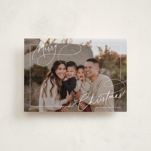 This is a snow petite holiday cards with standard by Nicoletta Savod called sophisticate printing on recycled smooth signature in petite