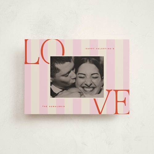 This is a bubblegum valentines day with standard by Ellen Schlegelmilch called l o v e printing on recycled smooth signature in petite