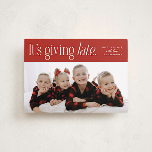 This is a scarlet valentines day with standard by Heather Schertzer called it's giving printing on recycled smooth signature in petite