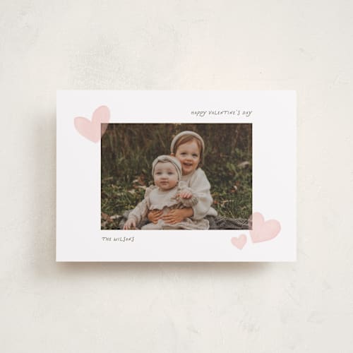 This is a winter rose valentines day with standard by Creo Study called painterly hearts printing on recycled smooth signature in petite