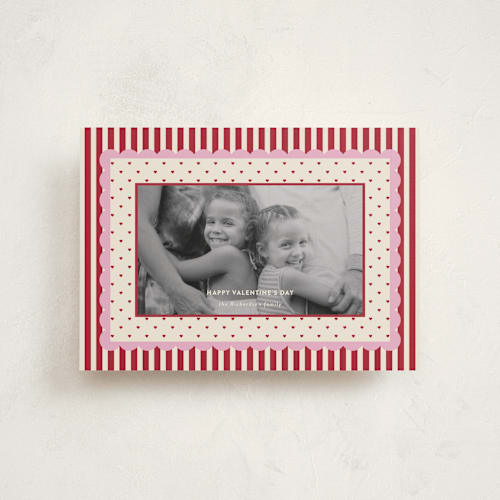 This is a cherry soda valentines day with standard by Ashlee Townsend called pattern on pattern printing on recycled smooth signature in petite