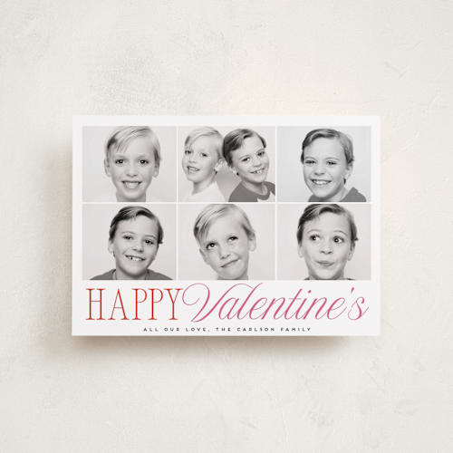 This is a flour valentines day with standard by Maria Alou called happy tiles printing on recycled smooth signature in petite