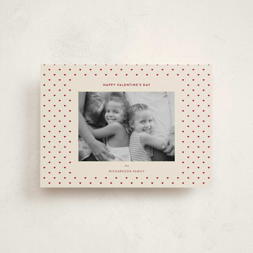 This is a cherry valentines day with standard by Ashlee Townsend called swiss hearts printing on recycled smooth signature in petite