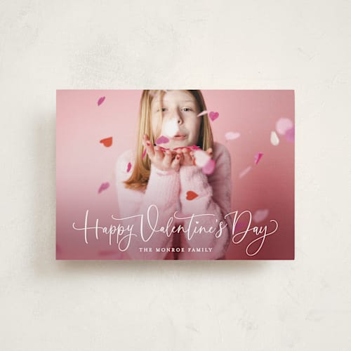 This is a white chocolate valentines day with standard by Hooray Creative called sweet script printing on recycled smooth signature in petite