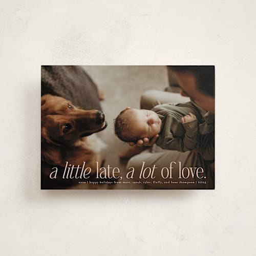 This is a blush valentines day with standard by Heather Schertzer called a lot of love printing on recycled smooth signature in petite