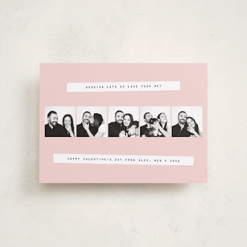 This is a rose valentines day with standard by Heather Schertzer called photo booth printing on recycled smooth signature in petite