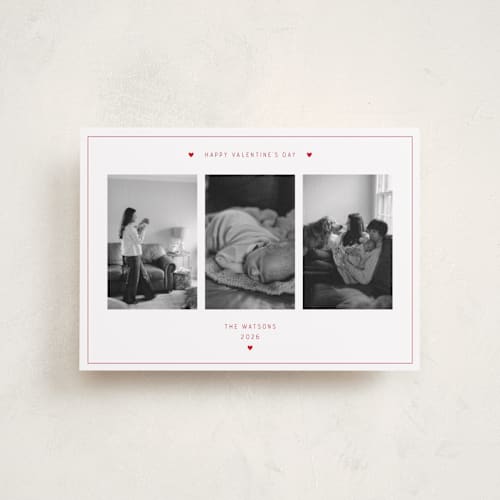 This is a cherry valentines day with standard by Danielle Nakashima called simple hearts printing on recycled smooth signature in petite