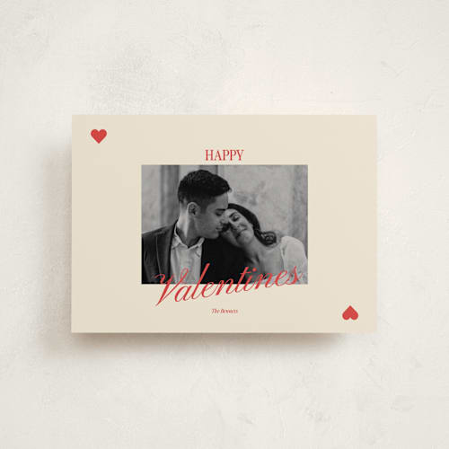 This is a champagne valentines day with standard by Helena Vitto called lucky printing on recycled smooth signature in petite