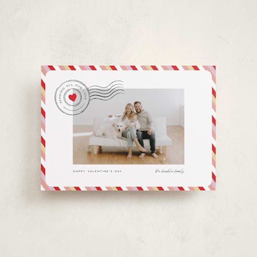 This is a sugar rose valentines day with standard by Pixel and Hank called sending valentine love printing on recycled smooth signature in petite