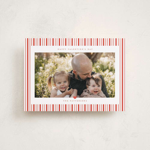 This is a cherry valentines day with standard by Jennifer Holbrook called heart and stripes printing on recycled smooth signature in petite