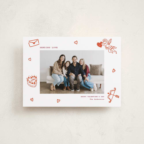 This is a cherry valentines day with standard by Cass Loh called doodle frame printing on recycled smooth signature in petite