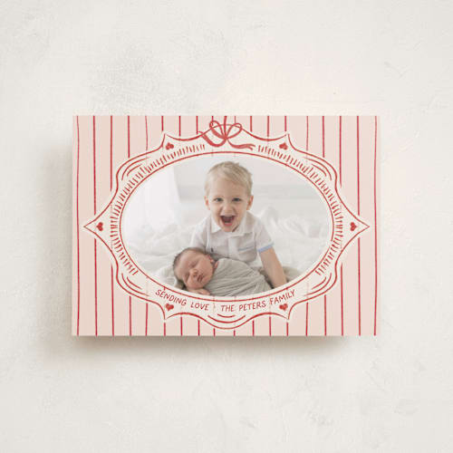 This is a apple valentines day with standard by Tamara Hilje called vintage frame printing on recycled smooth signature in petite