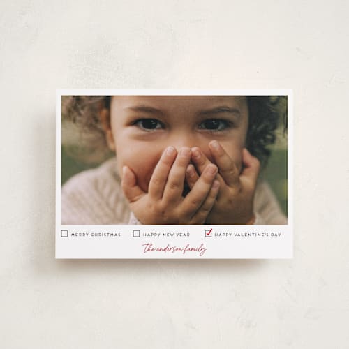 This is a sugar valentines day with standard by Ilene Guy called check list printing on recycled smooth signature in petite