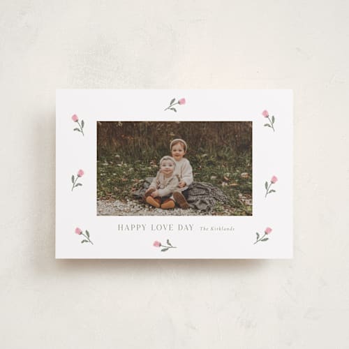 This is a rose valentines day with standard by Angela Garrick called rosie printing on recycled smooth signature in petite