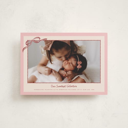 This is a rose valentines day with standard by Jenna Holcomb called our sweetest valentine printing on recycled smooth signature in petite