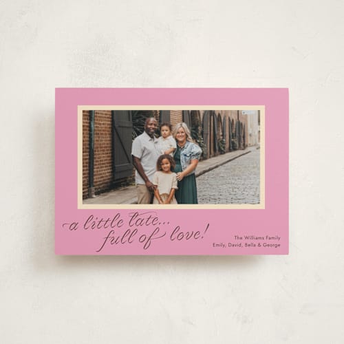 This is a strawberry valentines day with standard by Megan Davis called cotillion printing on recycled smooth signature in petite