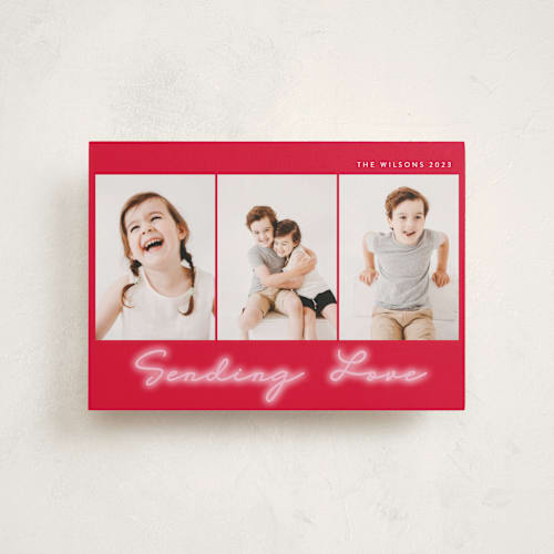 This is a candy valentines day with standard by Lindsay Megahed called glow bright printing on recycled smooth signature in petite