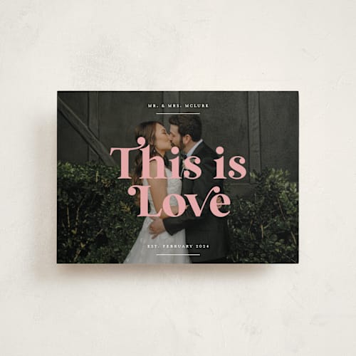 This is a carnation valentines day with standard by Christie Garcia called love story printing on recycled smooth signature in petite