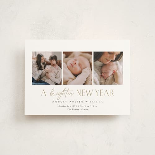 This is a snow babys first christmas with standard by Robert and Stella called counting those blessings printing on signature in postcard