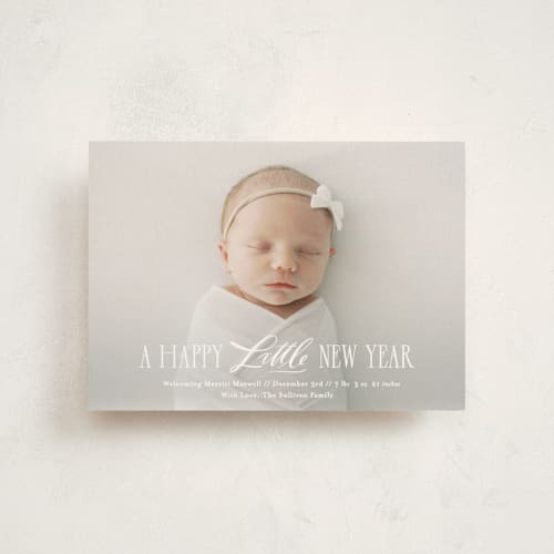 This is a snowflake babys first christmas with standard by Julie Murray called new little one printing on signature in postcard