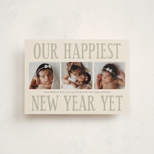 This is a champagne babys first christmas with standard by Corinne Malesic called something kind of wonderful printing on signature in postcard