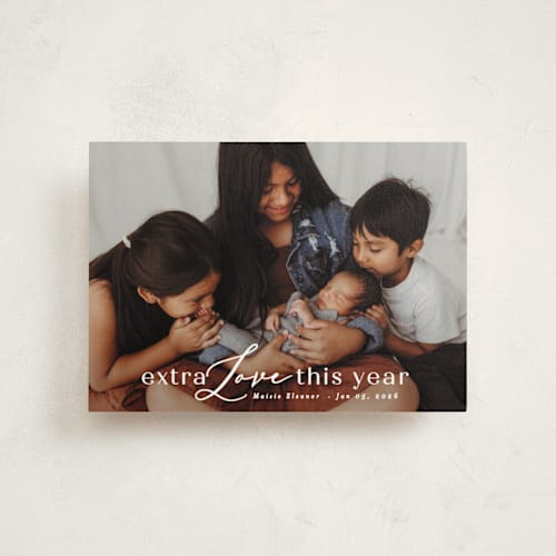 This is a cotton babys first christmas with standard by Angela Thompson called new year baby printing on signature in postcard