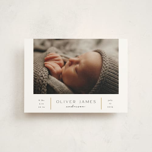 This is a cotton petite birth announcements with standard by Iveta Angelova called new day printing on signature in petite