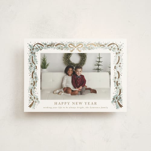 This is a snowflake christmas postcards with foil pressed by Petra Kern called timeless printing on signature in postcard