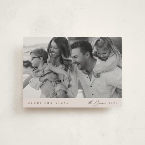 This is a smoke christmas postcards with foil pressed by Nicole Walsh called minimal edge printing on signature in postcard
