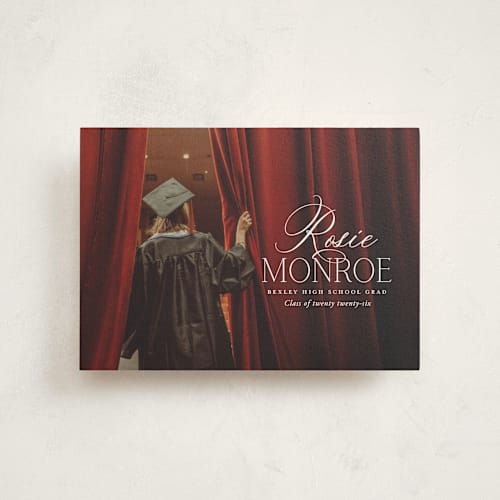 This is a cotton graduation announcements with standard by Oscar and Emma - Karly Depew called classic allure printing on signature in petite